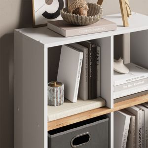 Meuble de rangement cube Tetra, Ch&ecirc;ne blanc/force de l'or, 72x72.6cm, Vicco