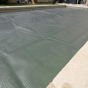 EDENEA Couverture Solaire Piscine Gris Silver - Epaisseur Renforcée 215 Microns - Bâche Piscine Bulles