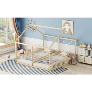 Meuble d&rsquo;angle de rangement L 68 x l 25 x H 76 cm avec &eacute;tag&egrave;res r&eacute;glables, MDF blanc/ch&ecirc;ne