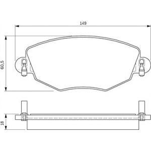 Bosch BP297 - 4 Plaquettes de frein Avant