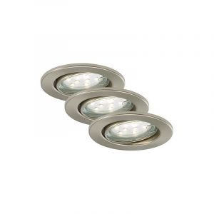 Image de Briloner leuchten SPOT À 3 SPOTS LED GU10 3 W, ORIENTABLE ET ROND, NICKEL MAT, GU10 3|WATTS