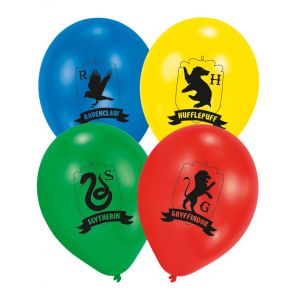 Amscan 6 Ballons en latex Poudlard Harry Potter 27 cm - Couleur Multicolore