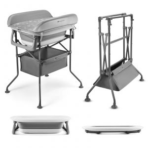 Kinderkraft Baignoire avec table à langer sur structure BUBBLY gris