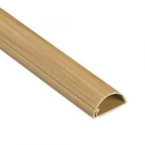 D-line 30x15mm Moulure D&eacute;corative en Demi-Cercle | 1M3015O| Goulotte &Eacute;lectrique | Cache-C&acirc;ble | 1m Longeur, Effet Ch&ecirc;ne