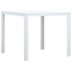 VidaXL Table basse Blanc 78x78x74 cm PEHD Aspect de bois