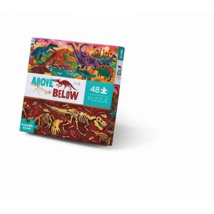 Crocodile creek Puzzle Dessous Dessus Les Dinosaures 48 pièces