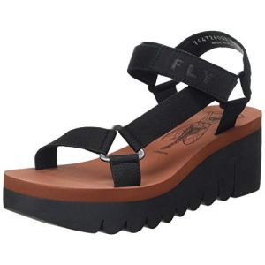 Fly London Femme Yefa726fly Sandale, Brique Noire, 37 EU