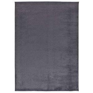 Tapis uni lavable couleur anthracite 60x100 cm