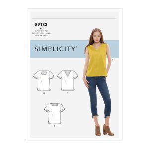 Simplicity Patron 9133.k5 - top blouse avec variantes