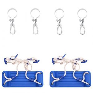 VidaXL Sièges de balançoire avec cordes 2 pcs bleu 38x16 cm PE