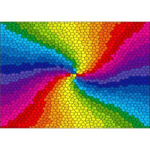 Stained Glass Rainbow Burst