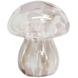 Opjet Lampe décorative champi tacheté rose LED à piles