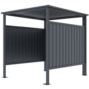 Gardiun Abri M&eacute;tallique Samara 3,60 m2 en Acier Galvanis&eacute; 0,40 mm Garage pour Motos, V&eacute;los ou Poubelles