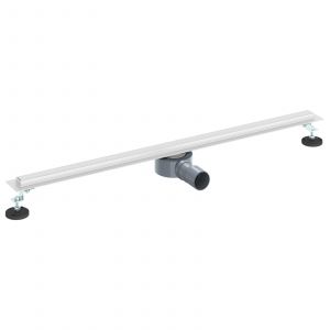 VidaXL &Eacute;vacuation de douche &agrave; 360&deg; avec mod&egrave;le slim Argent&eacute; 90 cm