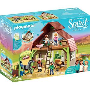 Playmobil Spirit 70118 Grange avec Lucky, Apo et Abigaëlle