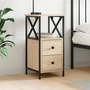 VidaXL Table de chevet chêne sonoma 34x35,5x70 cm bois d'ingénierie Sonoma oak