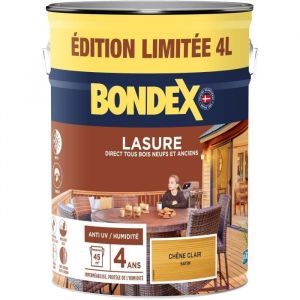 Bondex Lasure Protection De Bois - Chene Clair - Mat - 4 L