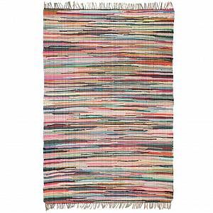 Image de VidaXL Tapis Chindi Coton tissé à la main 80 x 160 cm Multicolore