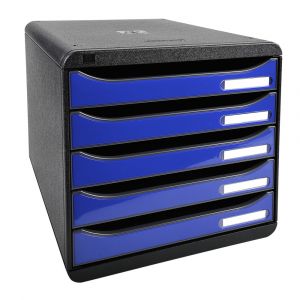 Exacompta 3097298D - BIG-BOX PLUS Glossy noir/arlequin brillant