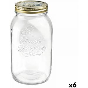 Bormioli Rocco Bormioli Lot de 6 Bocaux en Verre Quattro Stagioni, 1,5L