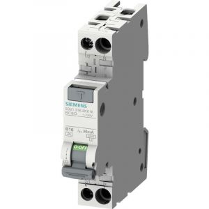 Siemens Disjoncteur différentiel/Disjoncteur de protection 5SV1316-6KK10 5SV13166KK10 2 pôles 10 A 0.03 A 230 V 1 pc(s)