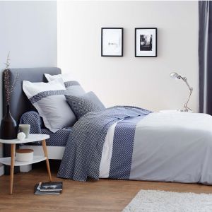 Origin Parure de lit imprimée en bambou gris220x240