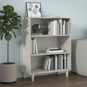 Image de VidaXL Buffet Gris béton 69,5x32,5x90 cm Bois d'ingénierie Gris