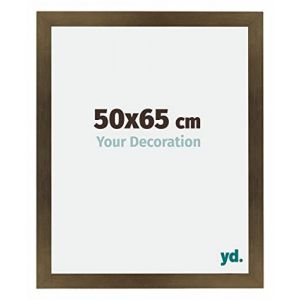 Your Decoration - 50x65 cm - Cadres Photo en mdf Avec Verre acrylique - Anti-Reflet - Excellente Qualité - Bronze Décor - Cadre Decoration Murale