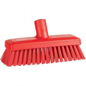 Vikan Hygiène - Brosse à récurer compacte - Dure - 225mm - Rouge