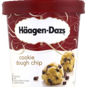 Image de Häagen-dazs Cookie dough chip, Crème glacée vanille avec morceaux de pâte à cookie et éclats chocolatés - La boîte de 420g