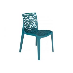 Declikdeco Chaise Design Bleu Turquoise GRUYER