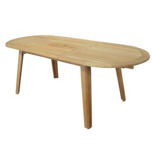Proloisirs Table De Jardin Lola Ovale - 200/240X100 - Teck