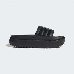 Image de Adidas Femme Adilette Platform Slides Claquettes, Core Black/Core Black/Core Black, 44 2/3 EU