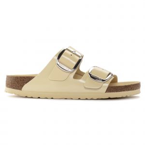 Birkenstock Mules femme Arizona Big Buckle Natural Leather Patent