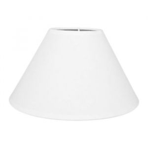 Ostaria Abat-jour - Rond - Blanc - E27 - 25 cm - Tissu classique intemporel