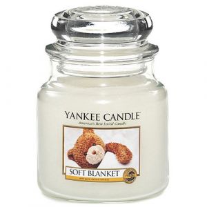 Image de Yankee Candle Bougie Parfumée Couverture douce, blanc, Taille M