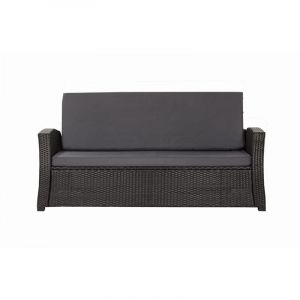 Coussins de canapé meubles de jardin en résine tressée Anthracite, Coussins balançoire d'extérieur 130x60x50cm Coussin de banc extérieur -Slim