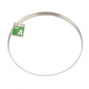 BRILONER - Plafonnier LED, classe énergétique A, 17,1W à 3900lm, lumière blanche neutre, décor aluminium, lustre salon, chambre, luminaire plafonnier, cuisine, 38x6 cm, nickel mat