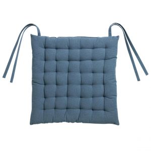 Declikdeco Galette de chaise 36 points Zea recyclée Alizée 38 x 38 x 3 cm