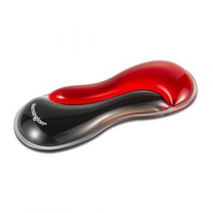 Kensington Repose-Poignet Souris Slim Duo Gel, 192 x 72 x 22mm, Support Ergonomique pour Les tensions et l'inconfort du Poignet, Convient aux Souris et trackballs &agrave; Profil Bas, Noir/Rouge (K62440WW)