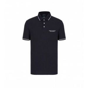 Armani Exchange Polo en piqué de Pima basique Bleu - Taille L