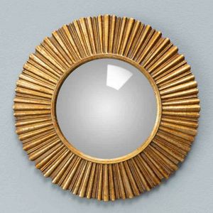 Chehoma - Petit miroir convexe doré Sanctus 18cm - Doré