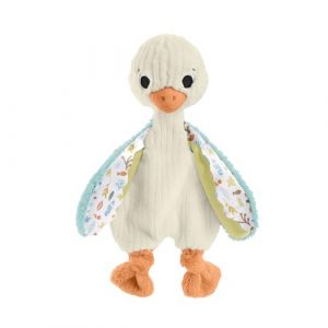 Fisher-Price Jouet Éveil Peluche Mon Oie Câline Sens’Imals À Câliner, Avec Effets Sonores, Stimulation Toucher Et Ouïe, Lavable Machine, Jouet Bébé, Nouveau-Né, HRB16