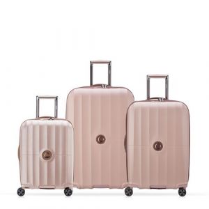 DELSEY PARIS - ST TROPEZ - Set de 3 valises rigides 55cm/ 67cm/ 76,5cm - Rose