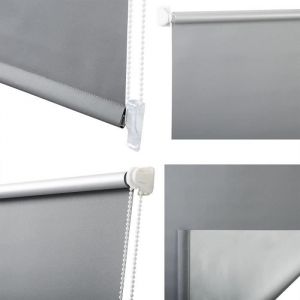 Woltu - 1x Store Enrouleur occultant. Isolant Thermique avec revêtement sans perçage. 120x210cm Gris. TR5700gr17