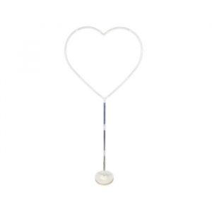 Support plastique cur pour ballons 150cm blanc - g&eacute;n&eacute;rique 36570