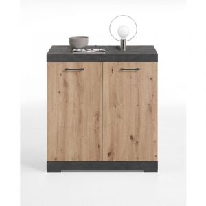 M&S Calicosy - Buffet avec 2 Portes et Étagère Intérieure L80cm - Bristol