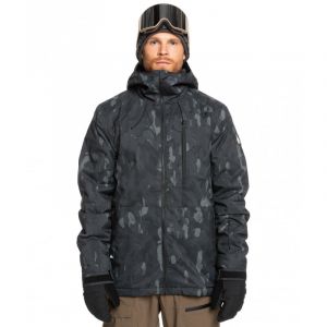 Quiksilver Mission Printed Jacket - Veste ski homme Nature Zoom Dark Shadow S