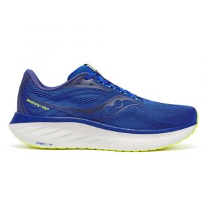 Saucony Ride 18 Chaussure De Running Sans Stabilisateurs Hommes - Bleu, Jaune Citron, Pointure 46