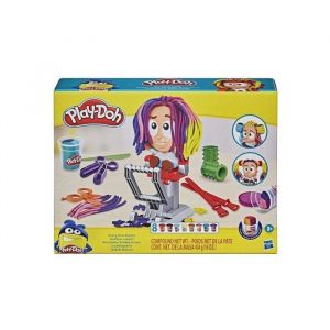Play-Doh Coffret salon de coiffure avec 8 pots de pate a modeler tricolore - coiffeur creatif - kit accessoires - nouveaute